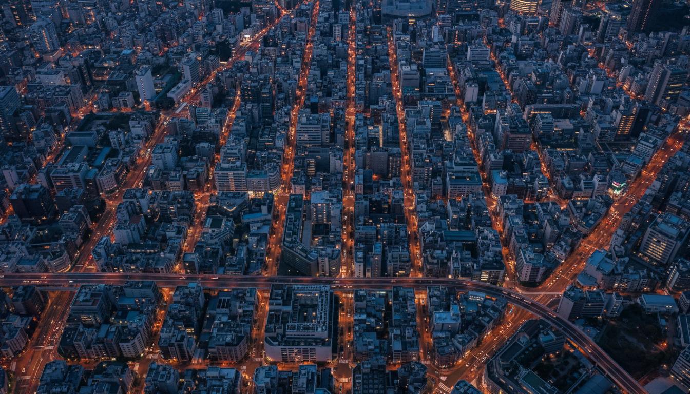 Wide landscape aerial view